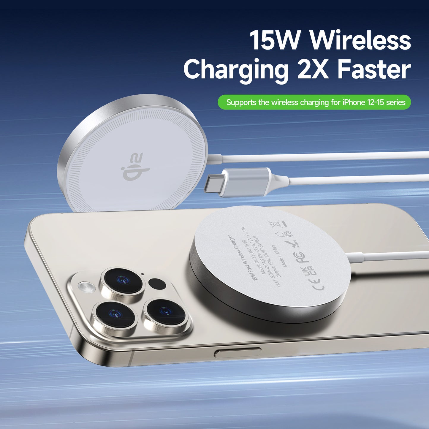 Qi2 15W Magnetic Wireless Charger