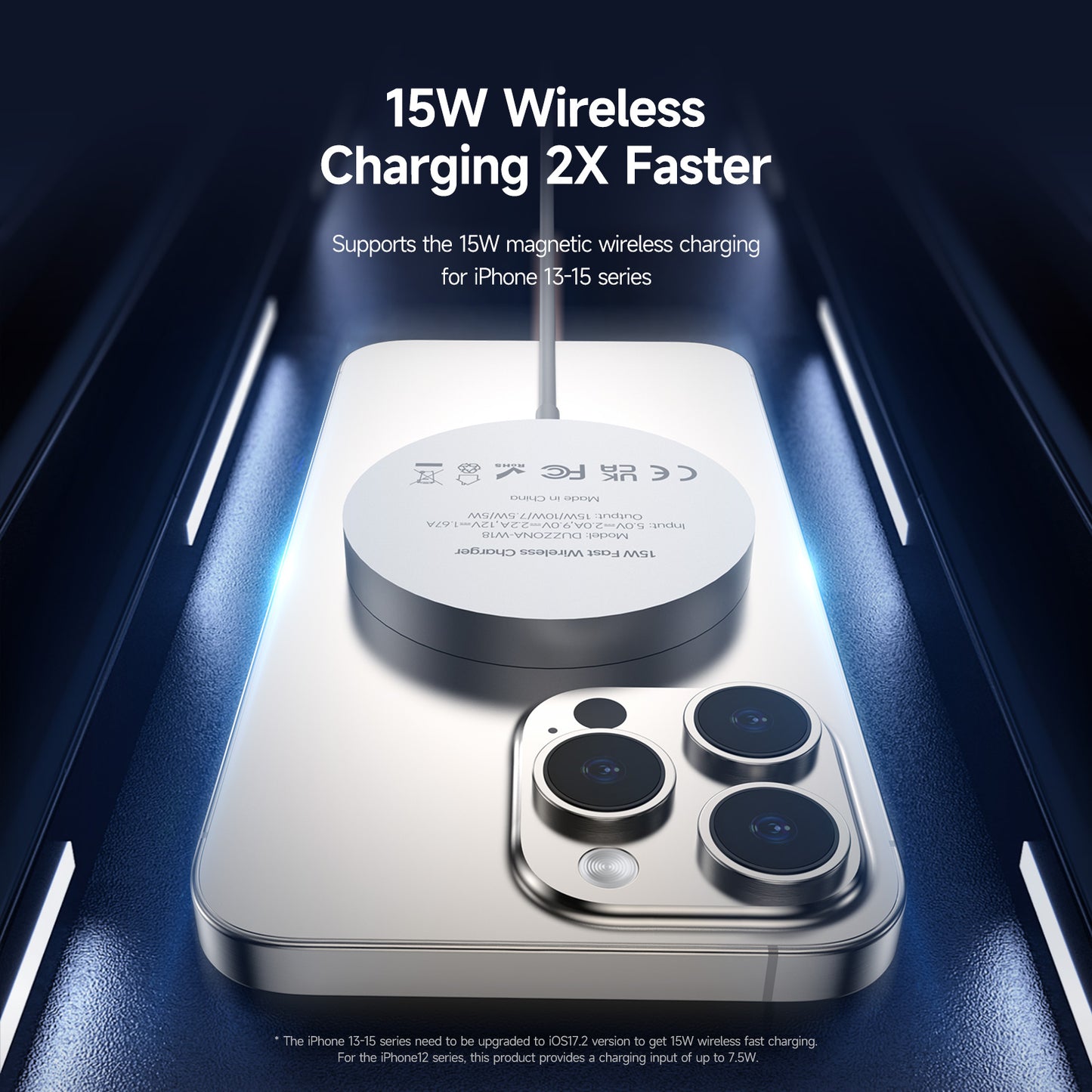 Qi2 15W Magnetic Wireless Charger